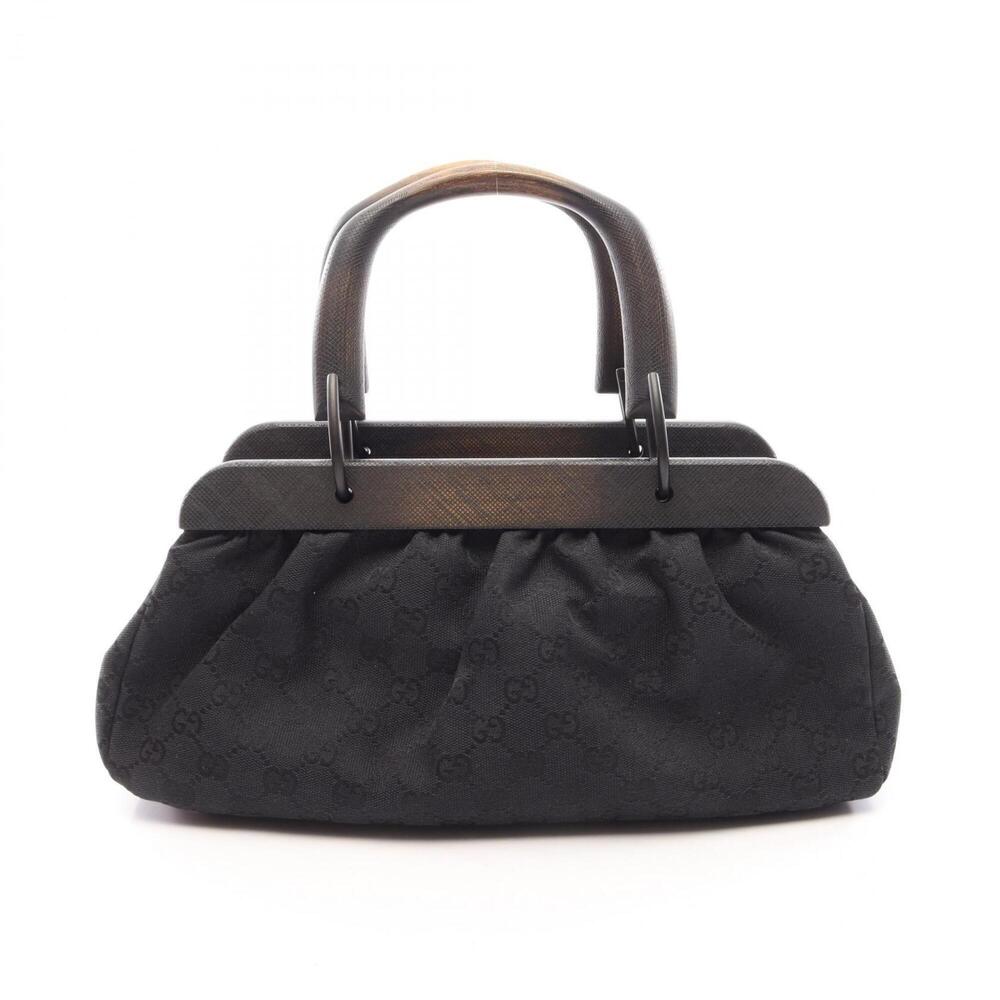 Gucci GG Canvas Handbag, Women's Wood, Black, 112683